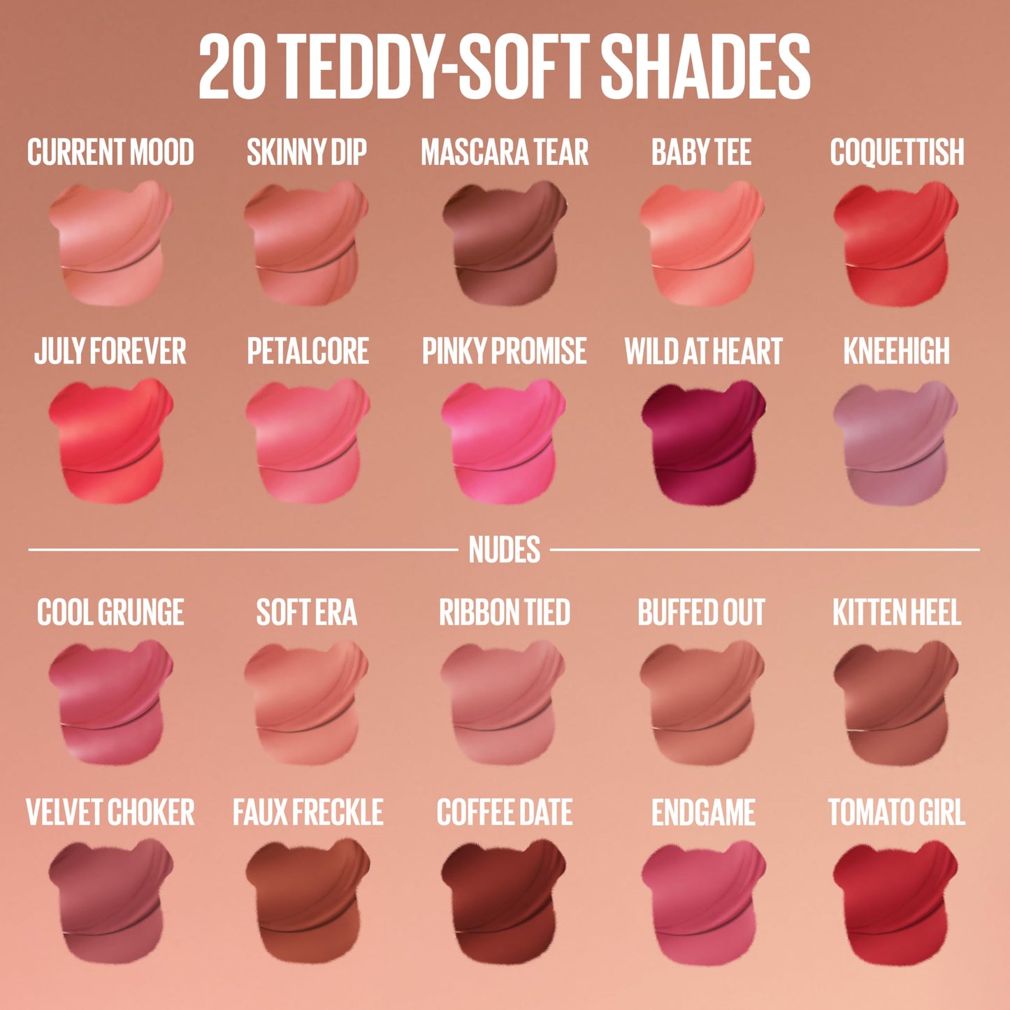MAYBELLINE Super Stay Teddy Lip Tint, Long Lasting Matte Lipstick for Up To 12HR Wear, Soft Era, 1 Count Beauty & Personal Care MAYBELLINE