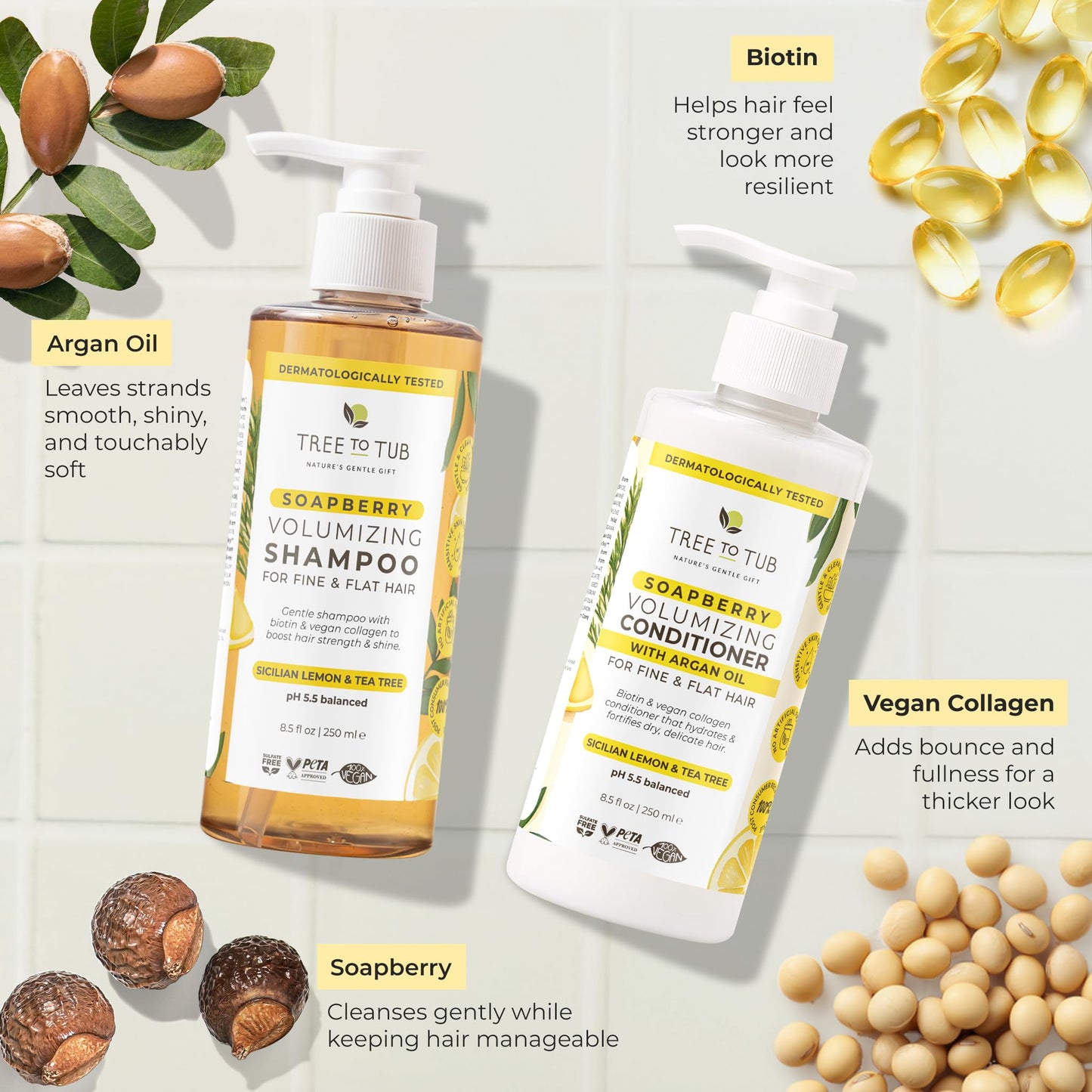 Tree To Tub Biotin Shampoo and Conditioner - Gentle Hair Thickening Shampoo and Conditioner for Fine Hair, Sensitive Scalp- Sulfate Free Shampoo Beauty & Personal Care Tree To Tub