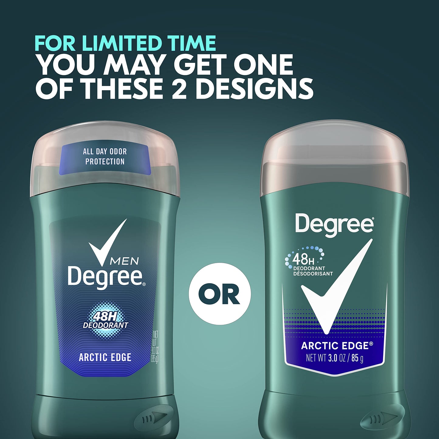 Degree Men Original Deodorant 48-Hour Odor Protection Arctic Edge Deodorant For Men 3 oz, Twin Pack Beauty and Personal Care Degree