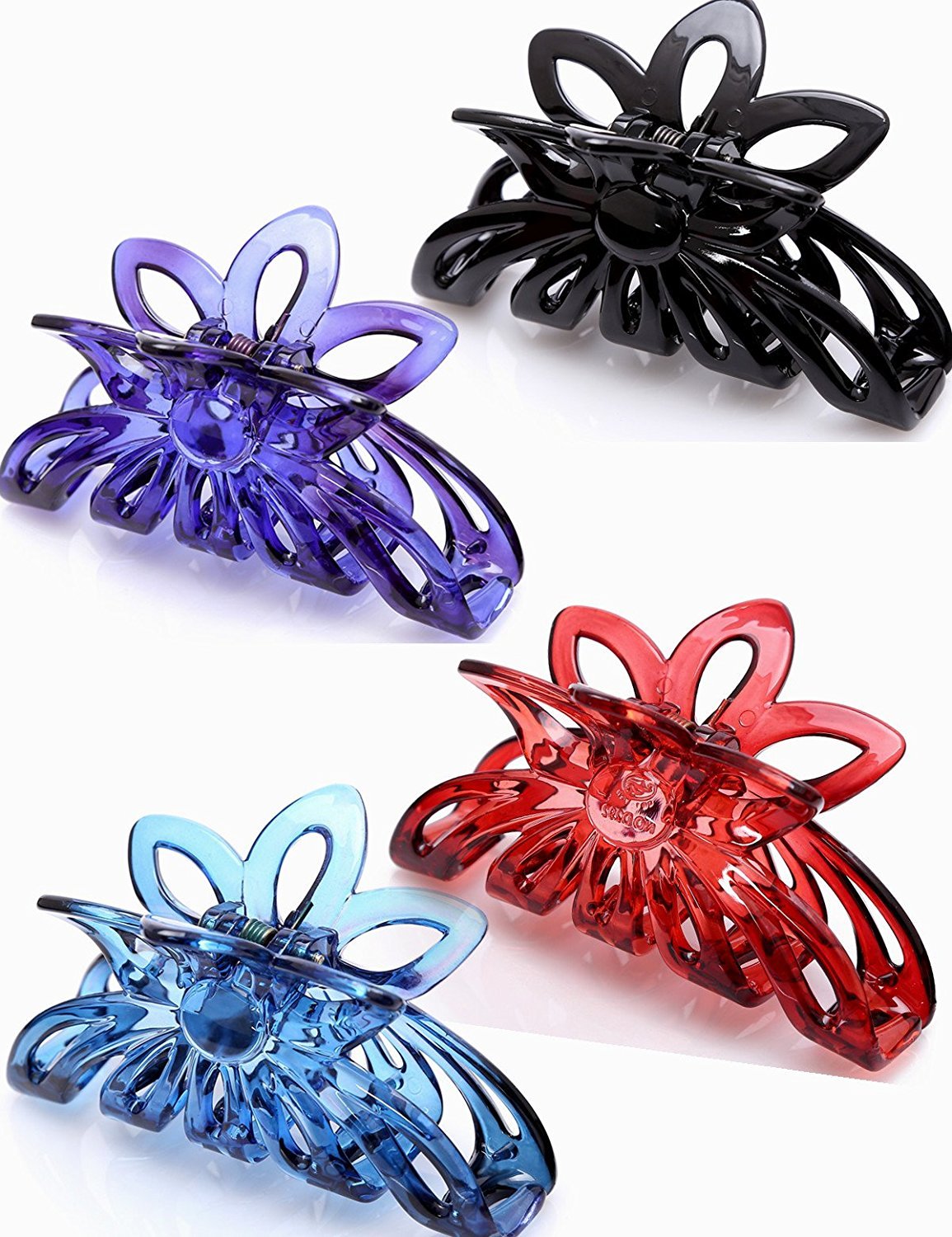 Prettyou 3.5 Inches Plastic Large Clip Hair Claws for Women, Pack of 4 Beauty & Personal Care Prettyou