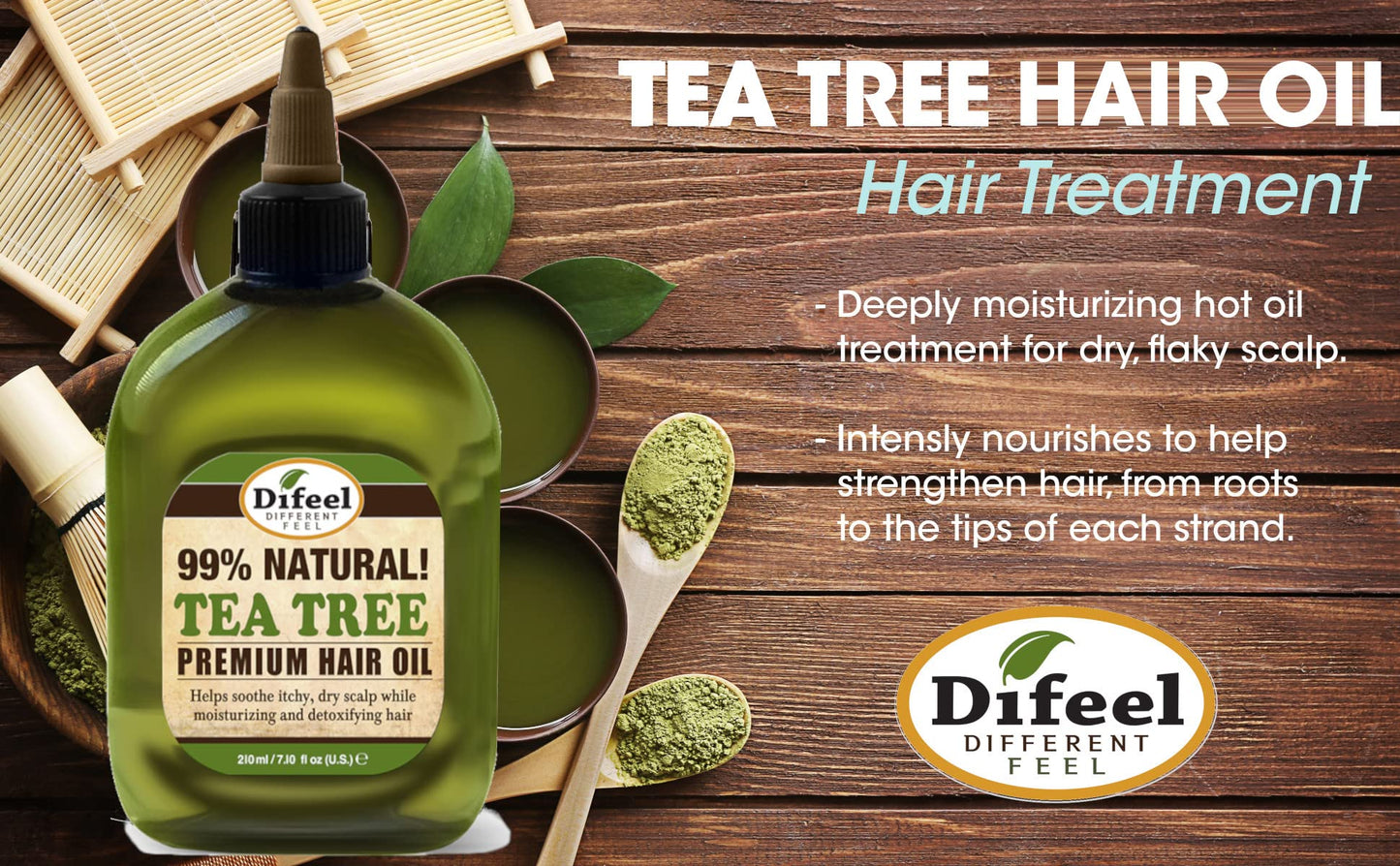 Difeel Premium Natural Hair Oil - Tea Tree Oil for Dry Scalp 7.1 Ounce (3-Pack) Beauty & Personal Care Difeel