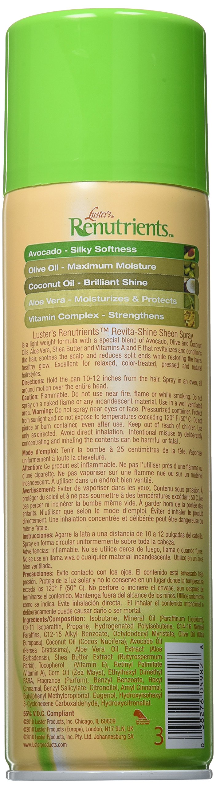 Luster's Renutrients Sheen Spray Revita-Shine, 458 ml Beauty & Personal Care Luster's