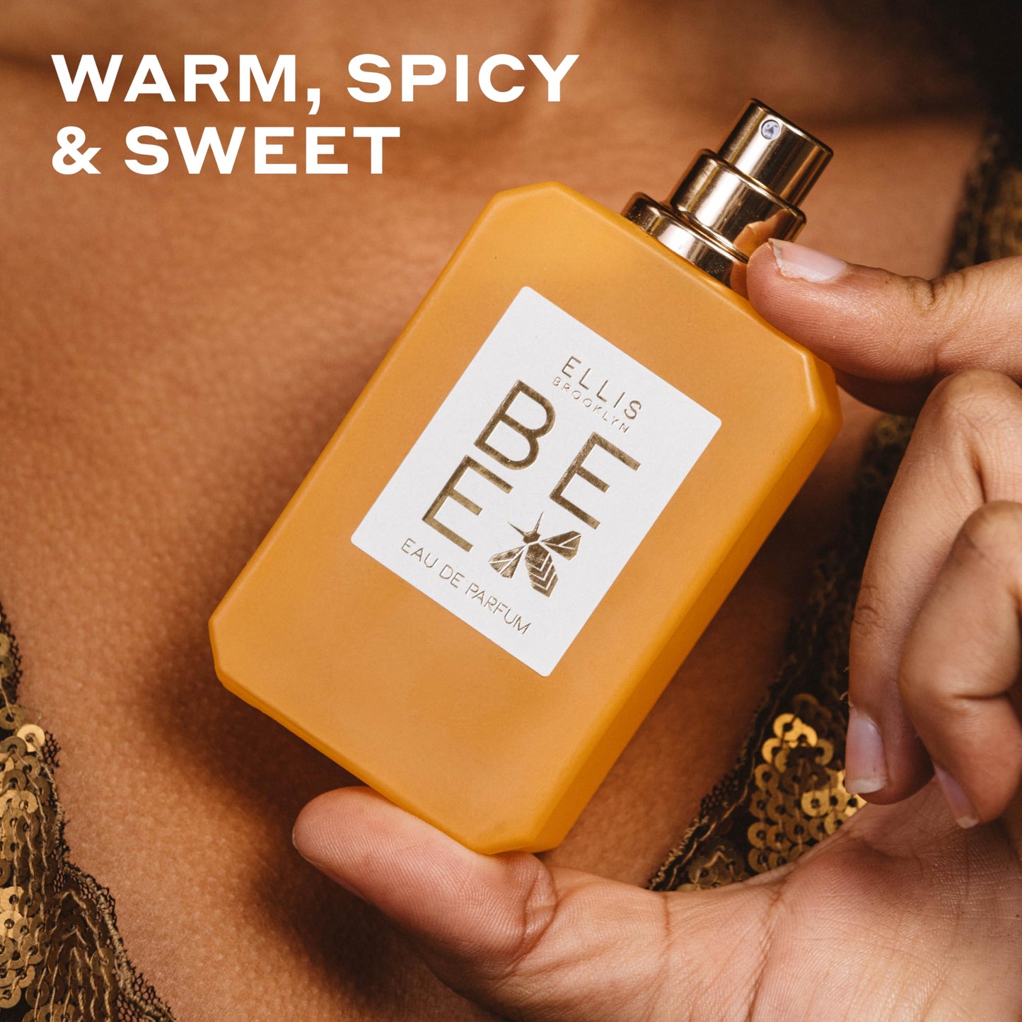 Ellis Brooklyn BEE Eau de Parfum, Travel Spray, Honey Vanilla Perfume for Women, Warm, Spicy Scent with Sandalwood, Cocoa, & Dark Rum - Gourmand Beauty & Personal Care Ellis Brooklyn
