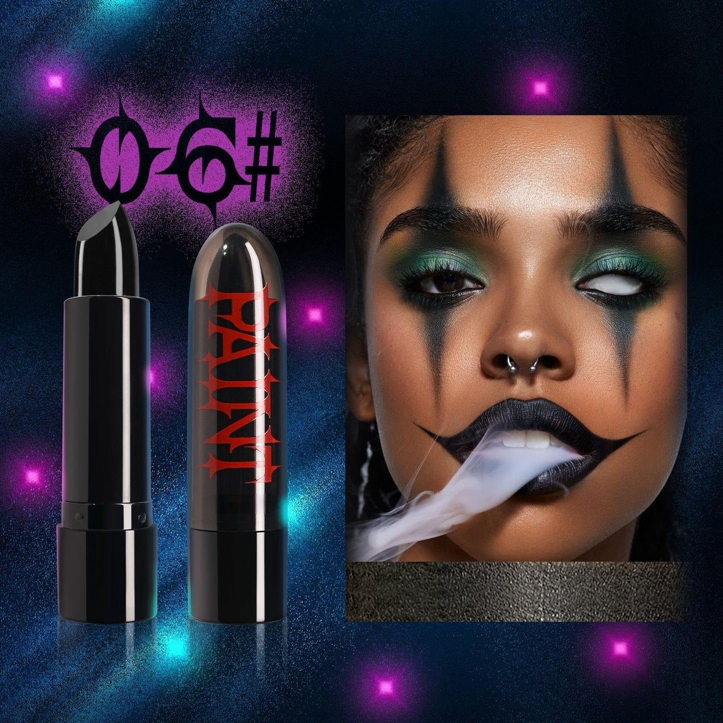 Halloween Face Body Paint Stick - Vampire Makeup Kit (5 Colors: Black, White, Red, Green, Blue) - Easy Apply Waterproof Long Lasting for Kids Adults Beauty & Personal Care iACen