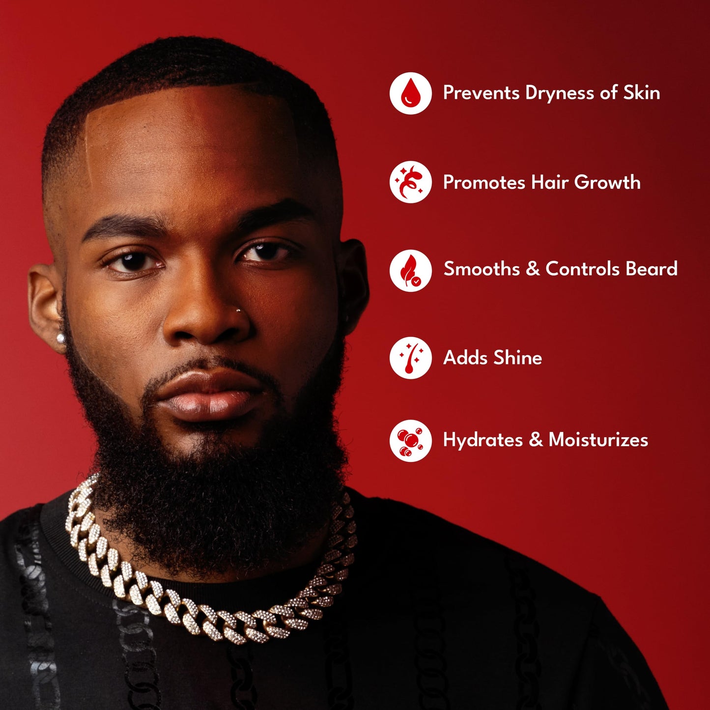 Strong Roots Men Beard + Hair Oil - for Grooming, Moisturizing Conditioner Softens and Promotes Beard Growth, Itch Relief, Natural Jamaican Black Beauty & Personal Care Tropic Isle Living
