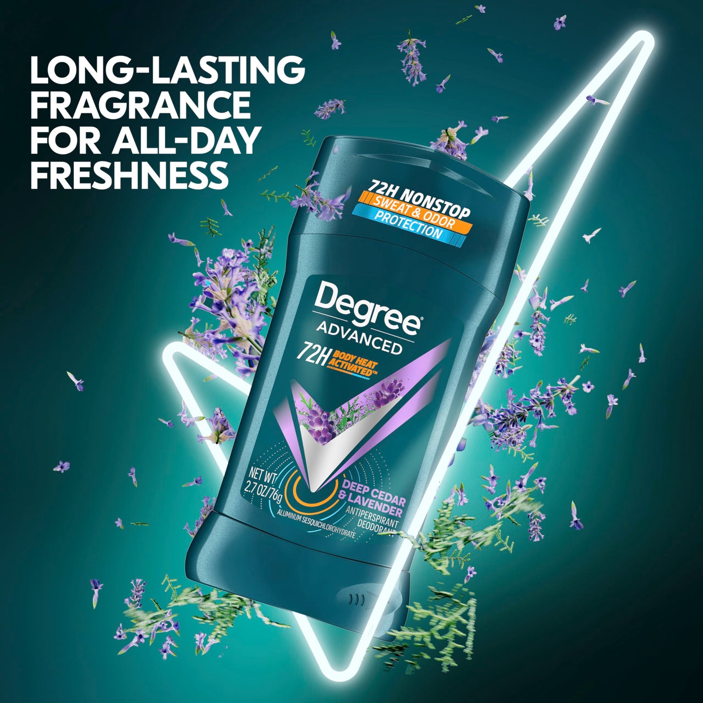 Degree Men Antiperspirant Deodorant Stick Deep Cedar & Lavender 4 Count 72-Hour Sweat and Odor Protection Deodorant for Men With Body Heat Activated Beauty and Personal Care Degree