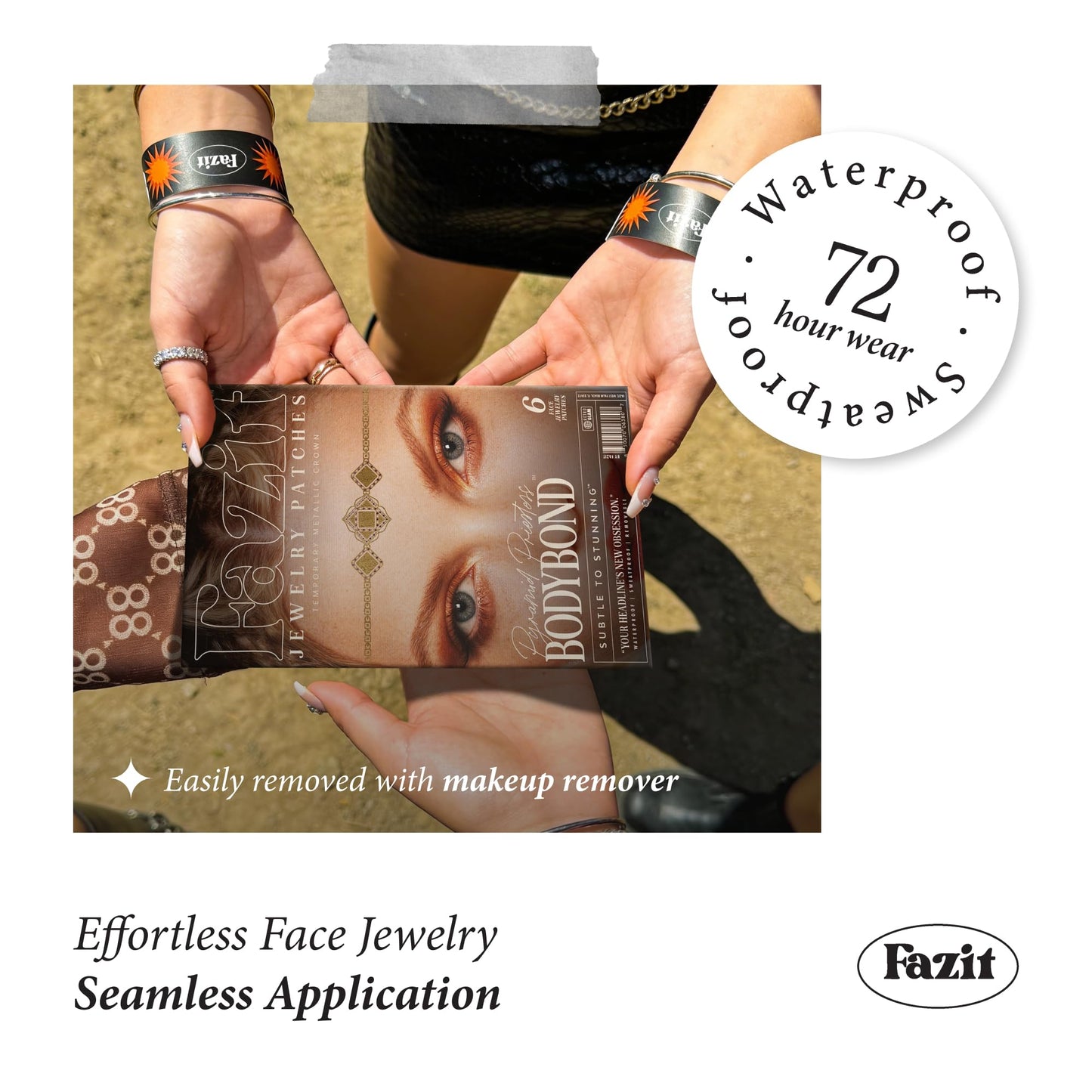 Fazit Makeup Patches - Pyramid Priestess Bodybond - Glow Up Make-Up Patches - Cute Glitter Makeup Accessories for Women - Cosmetic Glitter for Face Beauty & Personal Care Fazit