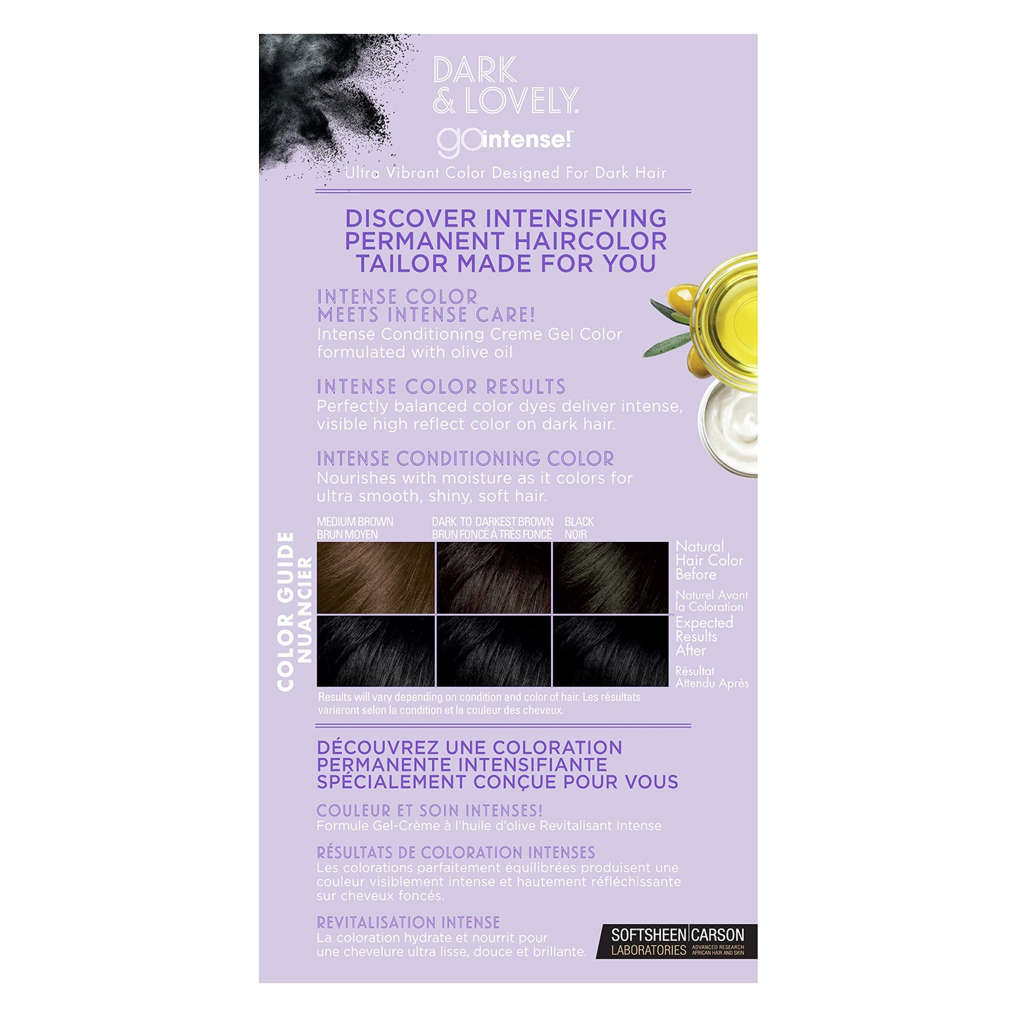 SoftSheen-Carson Dark and Lovely Go Intense Ultra Vibrant Color on Dark Hair, Super Black 1 (Packaging May Vary) Beauty & Personal Care SoftSheen