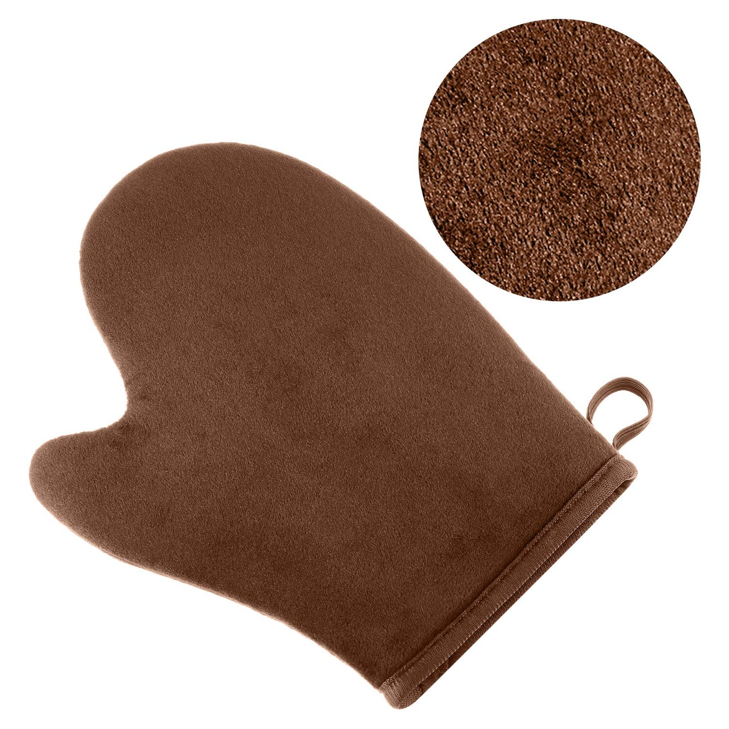 TOODOO 4 Pieces Double Sided Soft Microfiber Self Tanning Mitt Applicator Mini Finger Face Gloves for Self Tanner (Black and Brown) Beauty & Personal Care TOODOO