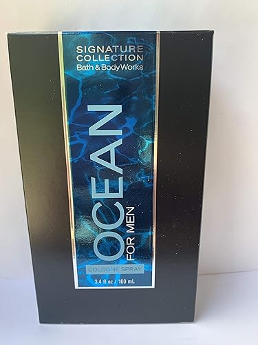 Bath and Body Works 3.4 Ounce Ocean Cologne Spray For Men Original Rectangle Box Beauty & Personal Care Bath & Body Works
