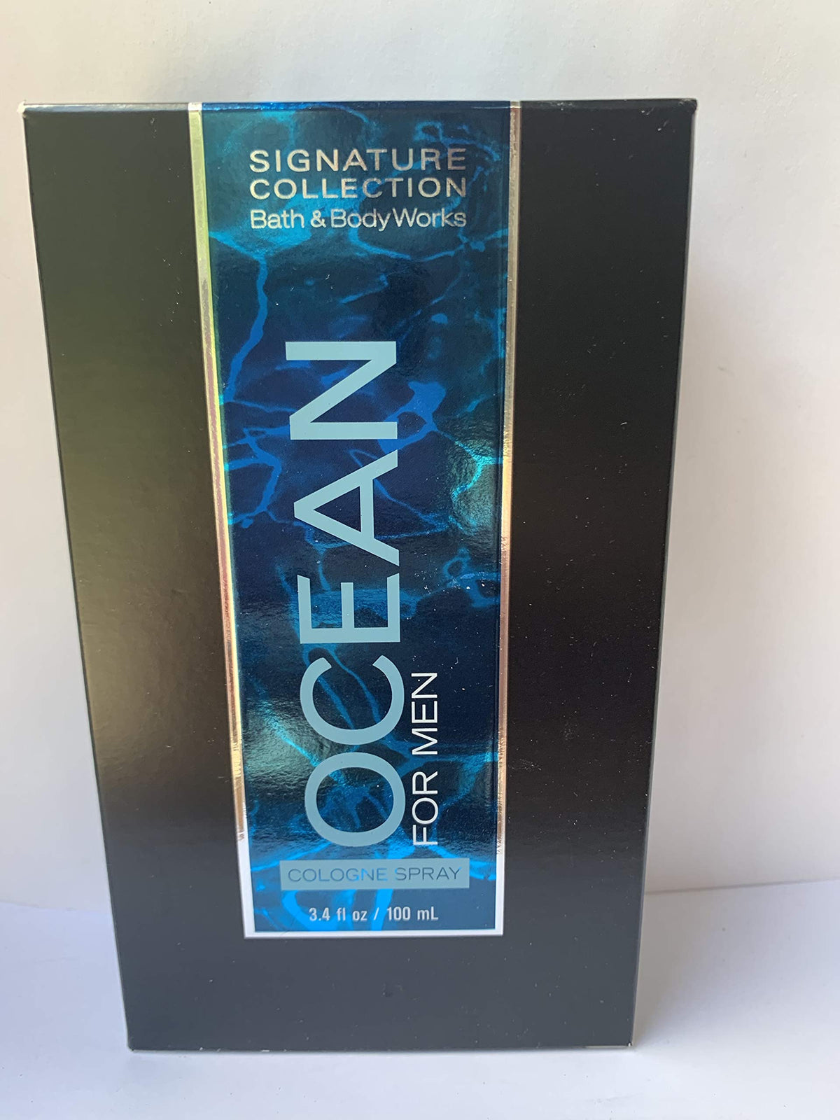 Bath and Body Works 3.4 Ounce Ocean Cologne Spray For Men Original Rectangle Box Beauty & Personal Care Bath & Body Works