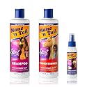 Mane 'n Tail Spirit Untamed Shampoo, Conditioner & Detangler Set - Caramel Apple Scented, Gentle Coconut Oil Formula for Kids, Soft, Silky Hair Beauty & Personal Care Mane 'n Tail
