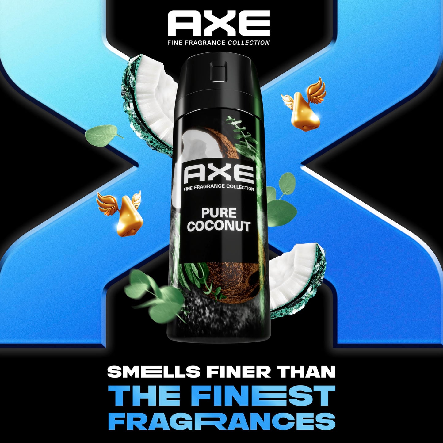 AXE Fine Fragrance Collection Premium Deodorant Body Spray for Men Pure Coconut with 72H Odor Protection and Freshness Infused with Coconut Beauty & Personal Care AXE