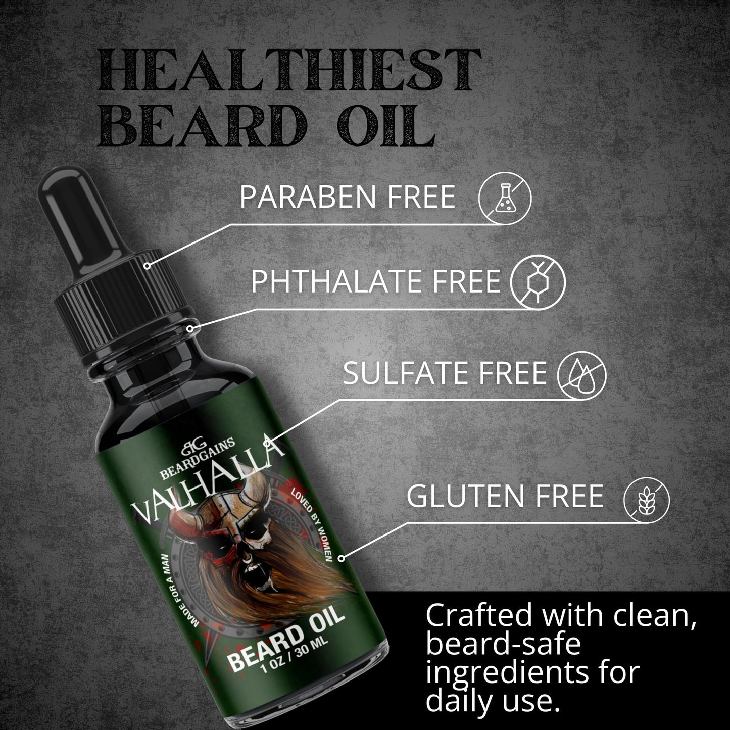 Beard Gains Beard Oil for Men - Organic Beard Growth Oil, Moisturizer & Conditioner, Softens & Strengthens Facial Hair, Reduces Itch, Promotes Healthy Beauty and Personal Care Beard Gains