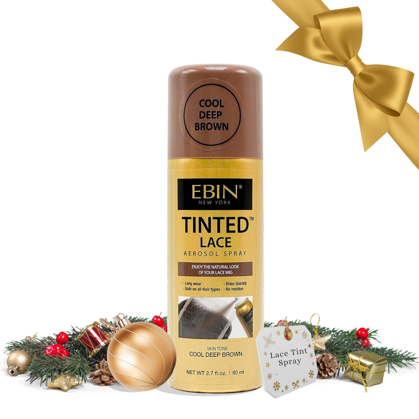 EBIN NEW YORK Tinted Lace Spray Cool Deep Brown | Quick Dry, Water Resistant & High Pigment Lace Tint for Wig | Even Spray, No Residue & Natural Beauty & Personal Care EBIN NEW YORK