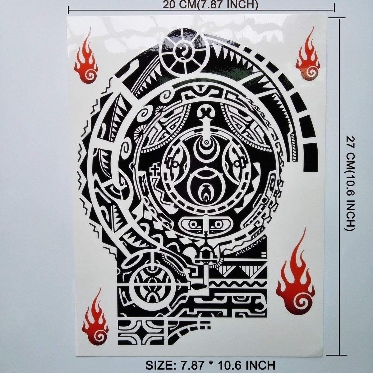 Waterproof Temporary Tattoos Paper Sticker Dwayne Johnson Totem Large Body Art (Temporary Tattoos)