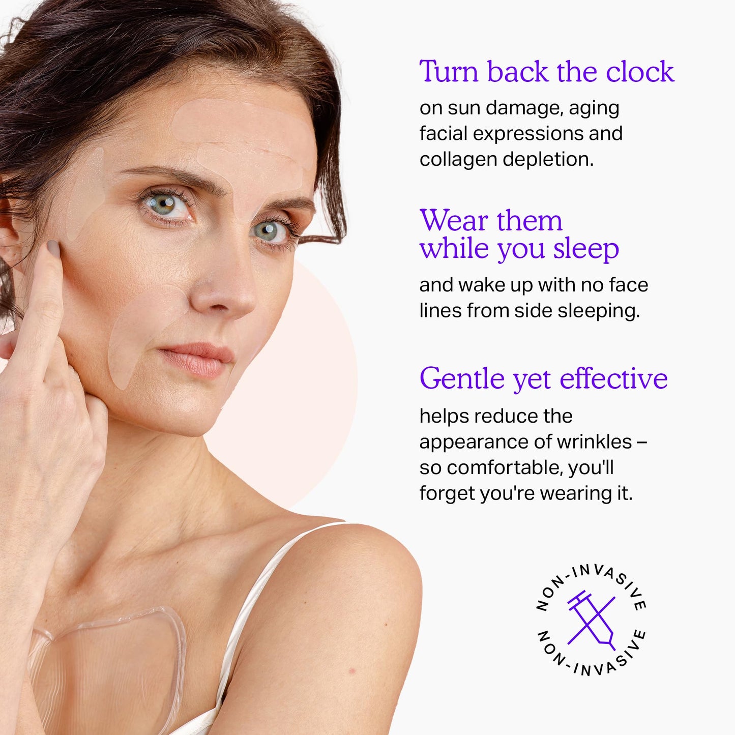 BLUMBODY Face, Forehead Wrinkle Patches - Anti Wrinkle Facial Patches to Smooth Eye, Mouth, Forehead Wrinkles - Non-Silicone Face Tape for Fine Beauty & Personal Care BLUMBODY
