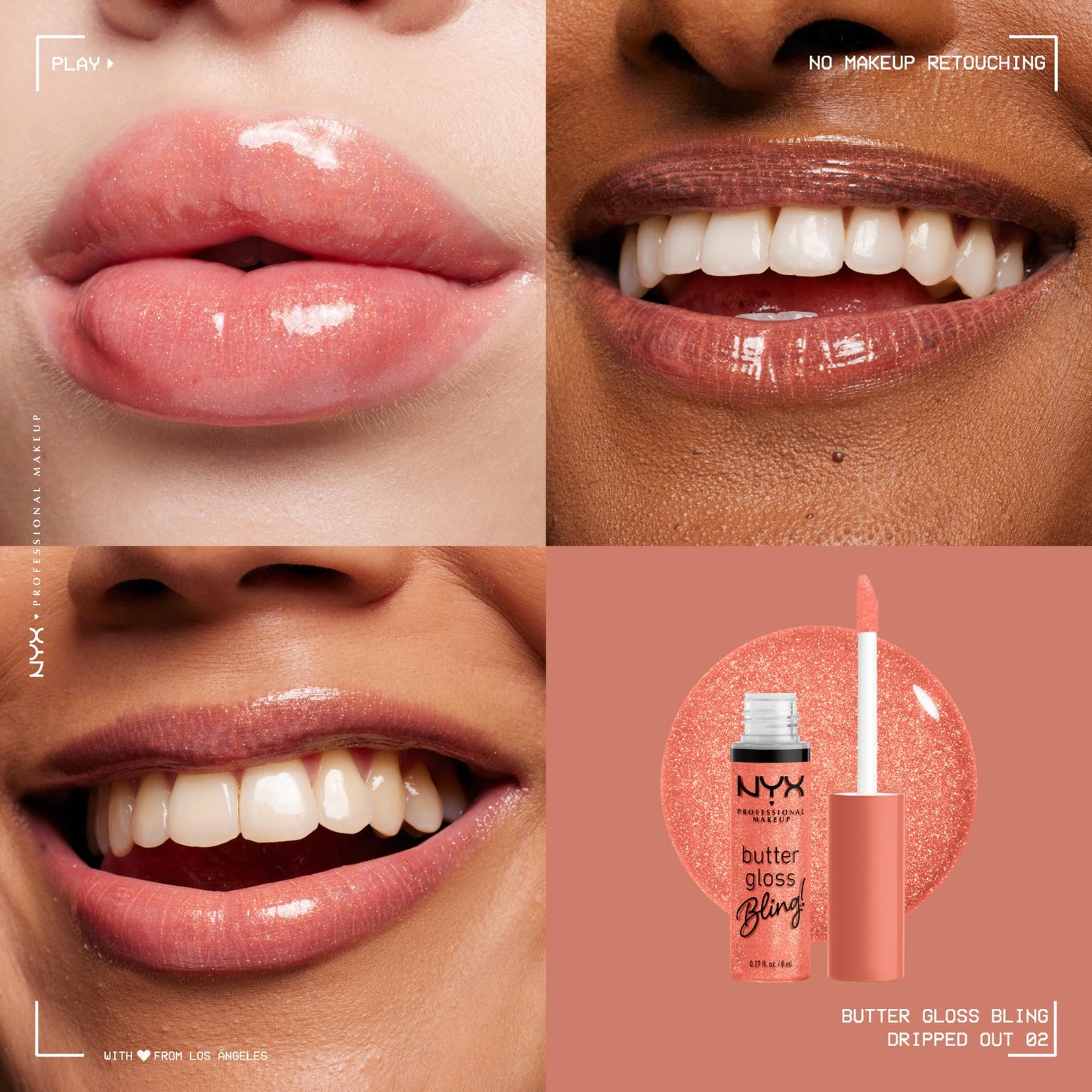 NYX PROFESSIONAL MAKEUP Butter Gloss Bling Lip Gloss, Non Sticky and Shiny Vegan Lip Makeup - Dripped Out Beauty & Personal Care NYX PROFESSIONAL MAKEUP