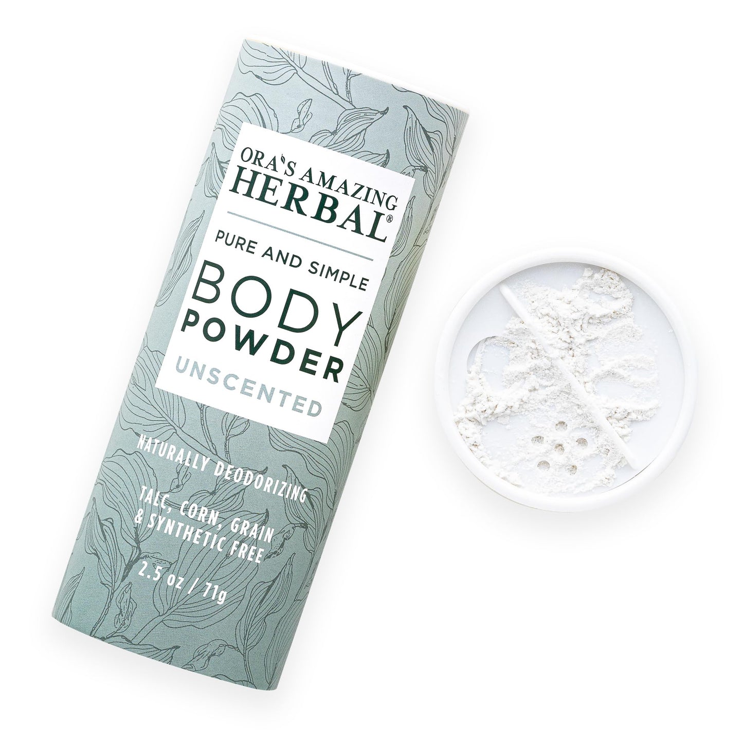 Ora's Amazing Herbal Fragrance Free Body Powder for Women and Men, Unscented Talc Free Talcum Powder, Cornstarch Free Dusting, Waxing, Natural Beauty & Personal Care Ora's Amazing Herbal