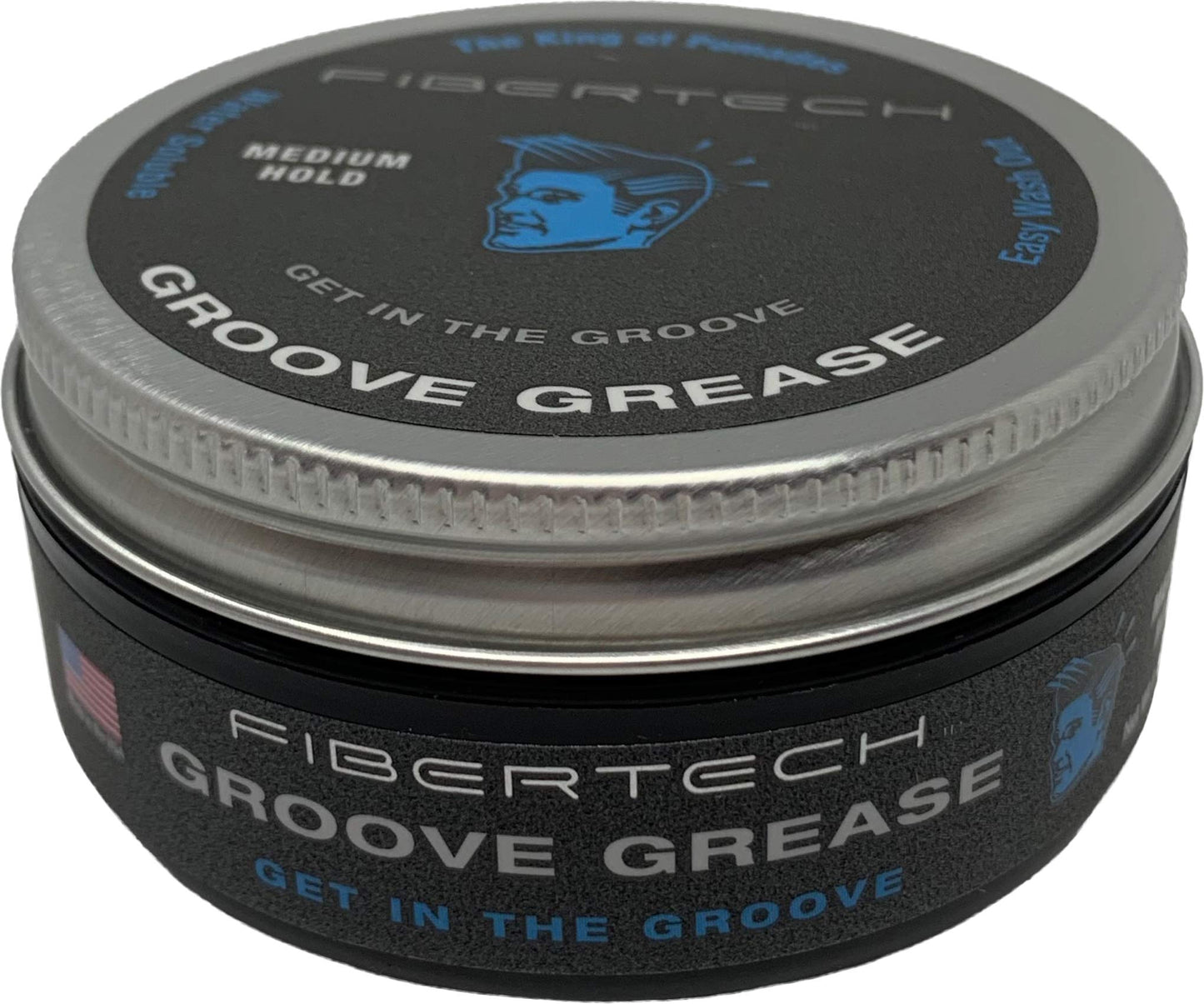 Fibertech | GROOVE GREASE | Medium Hold High Shine| Professional Grade Water-Based Pomade | Natural Ingredients | Long Lasting Styling Volume | Easy Beauty & Personal Care Fibertech