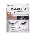 KISS Magnetic False Eyelashes and Eyeliner, ‘Tempt’, 14mm, Easy to Apply, Reusable, No Glue, Flexiband Technology, Precision Felt Tip, Fortified Beauty & Personal Care KISS