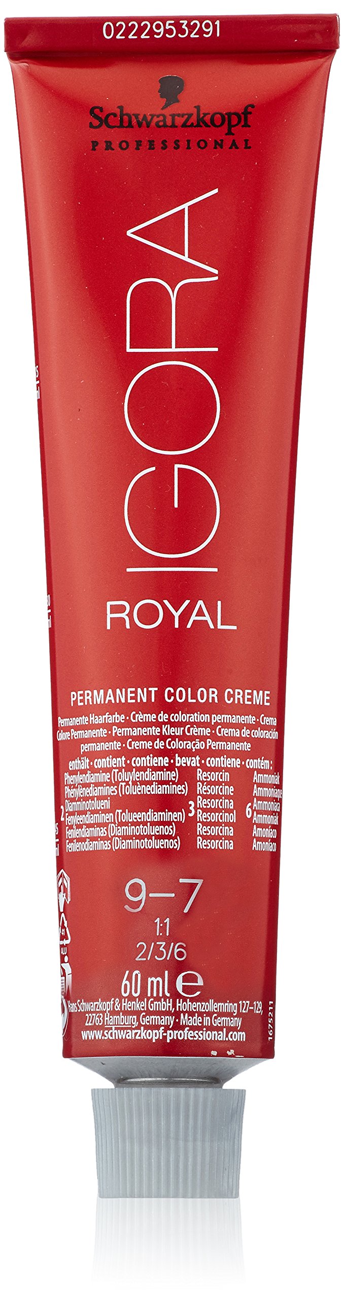 Schwarzkopf IGORA Royal 9-7 Very Light Blonde 60ml Beauty & Personal Care Schwarzkopf Professional
