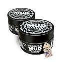 Bossman MUDstache Unscented Mustache Wax for Men (2 oz) - 2 Pack - Strong 24-Hour Hold, Non-Tacky & Easy to Apply for Taming & Styling Beauty & Personal Care Bossman