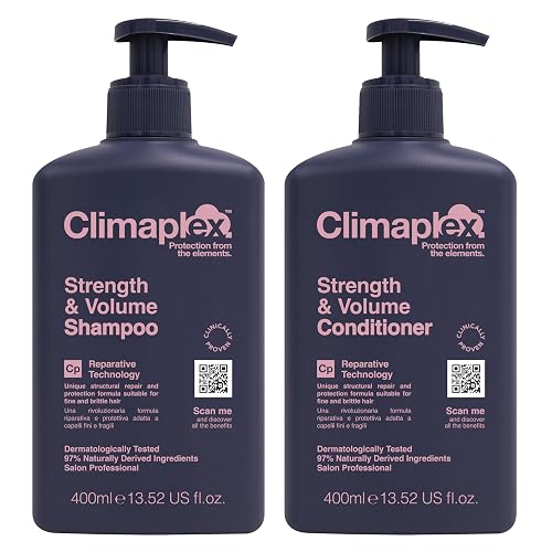 Climaplex Strength and Volume Shampoo and Conditioner Set - Moisturizes and Protects - Detangles Knots - Adds Body and Shine - All Hair Types - 2 pcs Beauty & Personal Care Climaplex