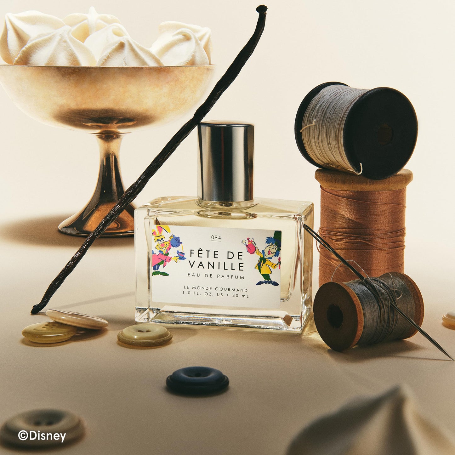 Le Monde Gourmand Disney Alice in Wonderland Fête de Vanille Eau de Parfum, Warm Hazelnut, Fluffy Vanilla & Marshmallow Creme Perfume Spray for Women Beauty & Personal Care Le Monde Gourmand