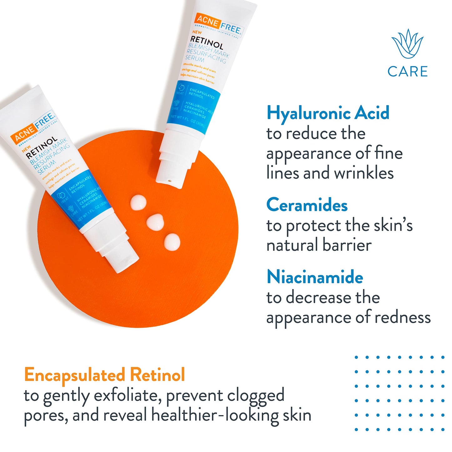 AcneFree Retinol Blemish Mark Resurfacing Serum with Hyaluronic Acid, and Niacinamide | Helps to Reduce the Appearance of Acne Marks | Redness Control Beauty & Personal Care AcneFree