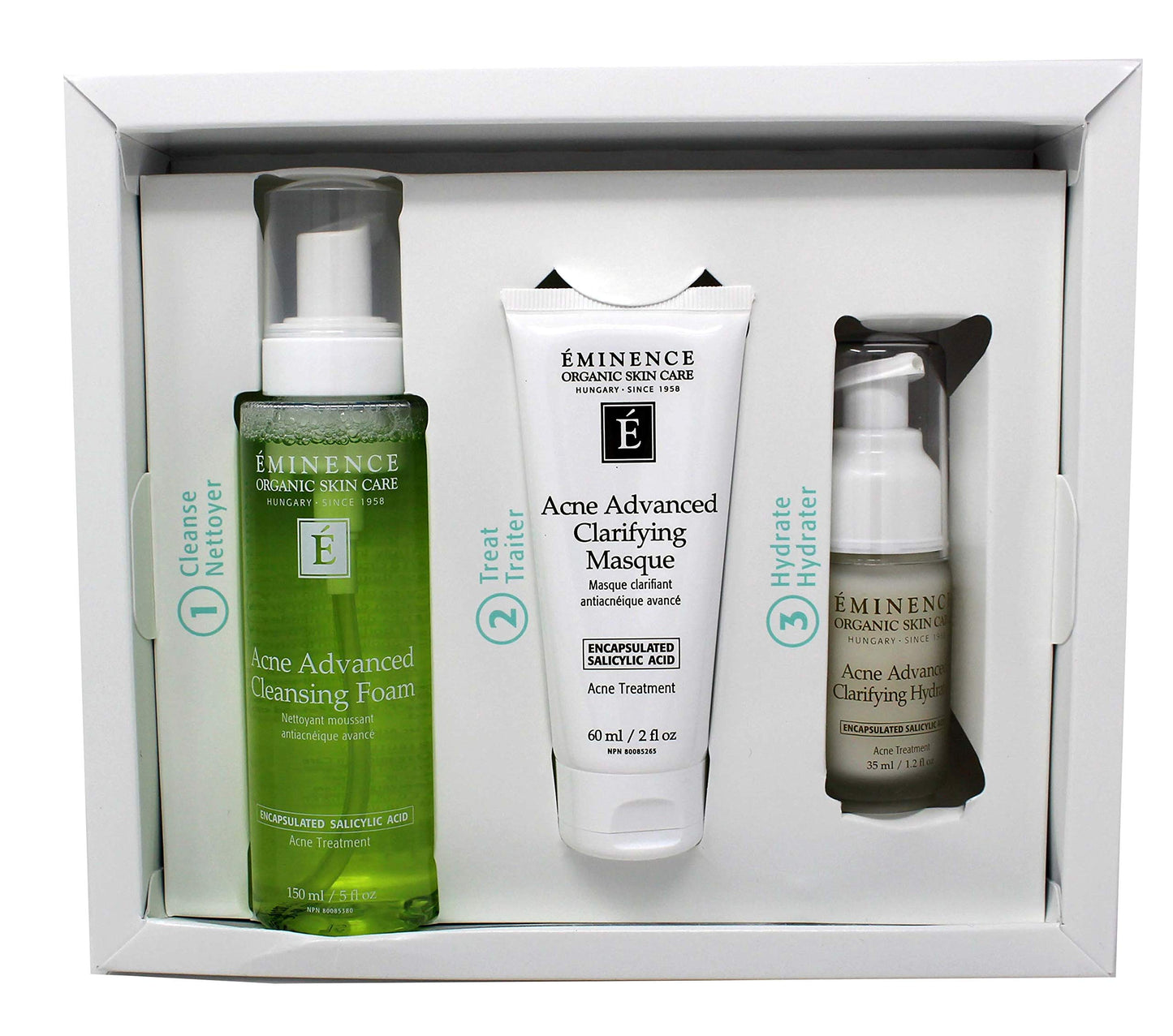 Eminence Organic Skincare Acne Advanced Treatment System, 3 Fl Oz, 3 Count Beauty & Personal Care Eminence