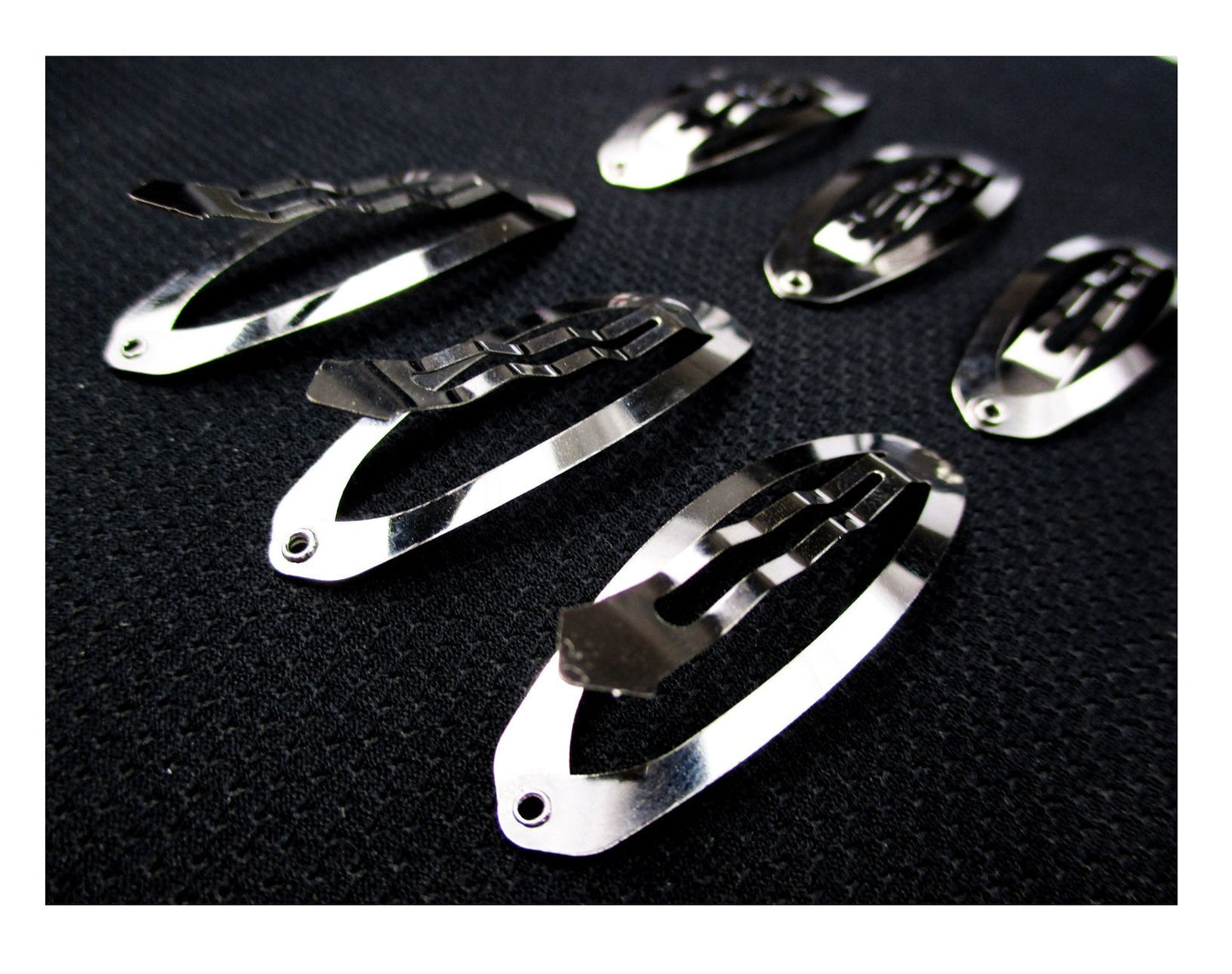 50pcs Metal Silver Oval Shape Snap Hair Clips/Barrettes for DIY 60mm Beauty & Personal Care All In One