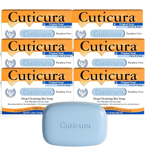 Cuticura Official Deep Cleansing Face and Body Soap - 5.25 oz (Pack of 6) Beauty & Personal Care Cuticura