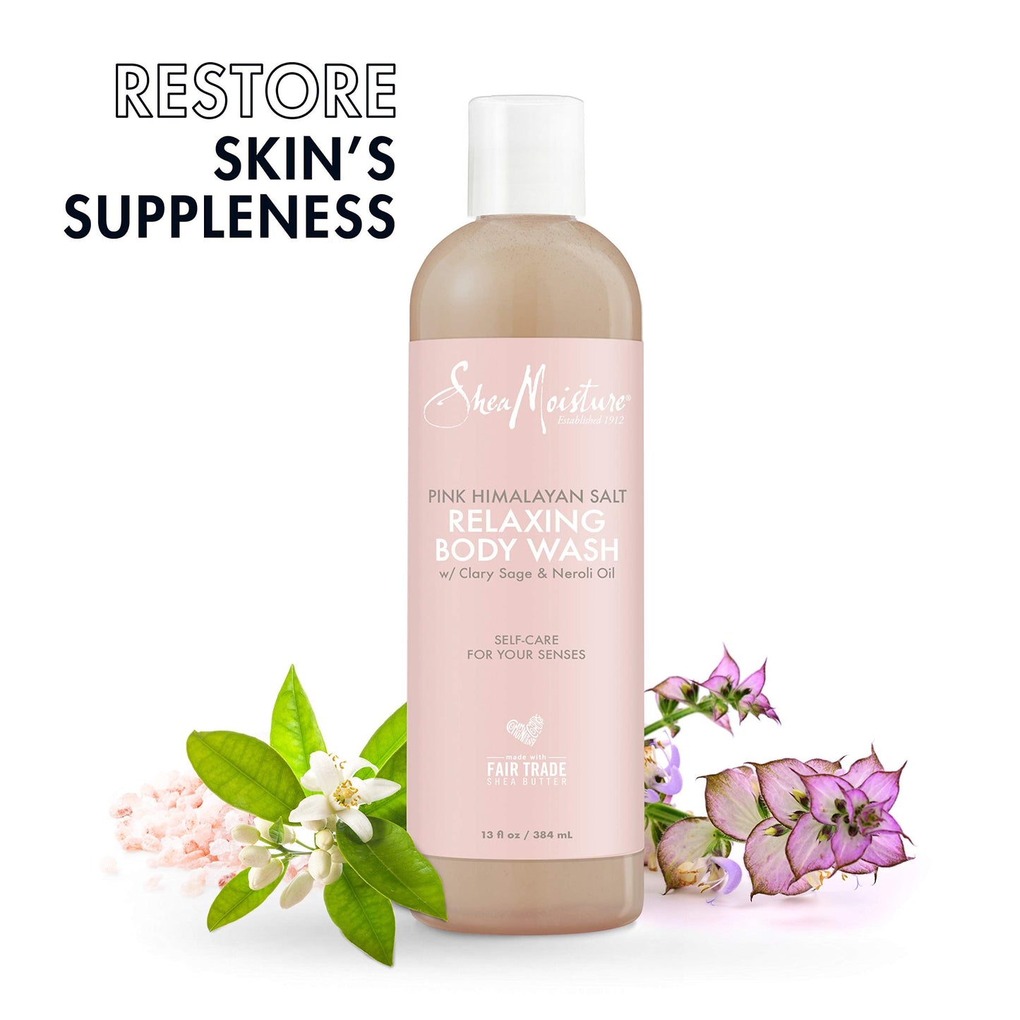 SheaMoisture Relaxing Body Wash All Skin Types Cruelty Free Skin Care Made with Fair Trade Shea Butter, Pink Himalayan Salt, Sage, 13 Ounce Beauty & Personal Care Shea Moisture