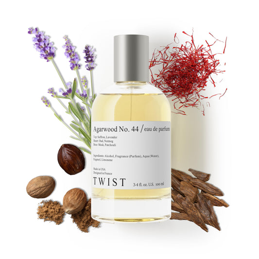 Twist Agarwood No. 44 - Eau De Parfum Inspired by Initio Parfums Oud For Greatness, Long Lasting Perfume for Women & Men, Paraben Free, Vegan, Clean Beauty & Personal Care Twist