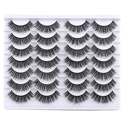 Mebver Lashes Eyelashes 8D Fluffy False Eyelashes Wispy Faux Mink Lashes Light Weight Fake Eyelashes Cat Eye Lashes 14 Pairs Pack Beauty & Personal Care Mebver