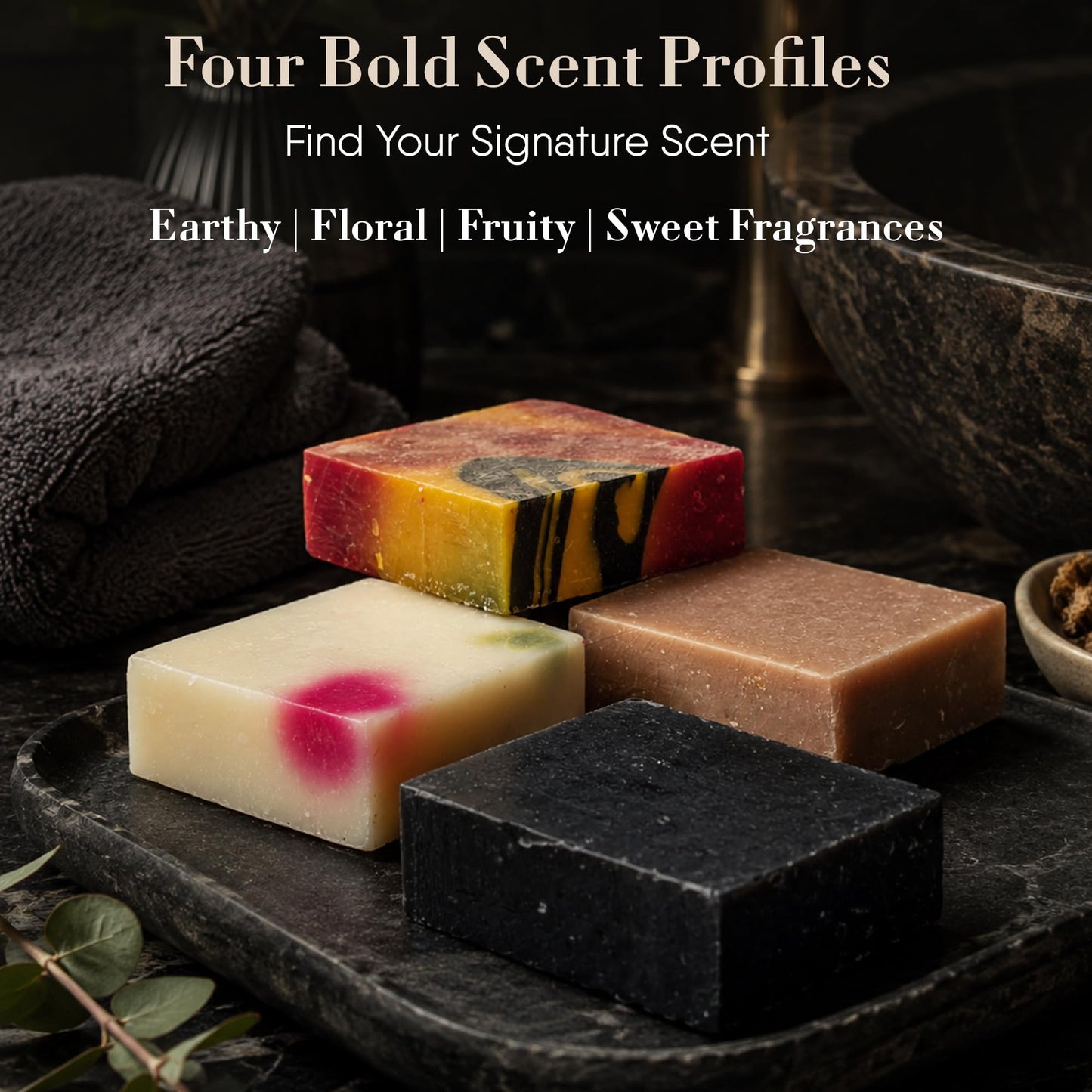 360Feel Assorted Bar Soap Set - Made in the USA - Castile Handmade All Natural Cold Processed - Gentle on Sensitive Skin - Includes 4 Assorted Scents Beauty & Personal Care 360Feel