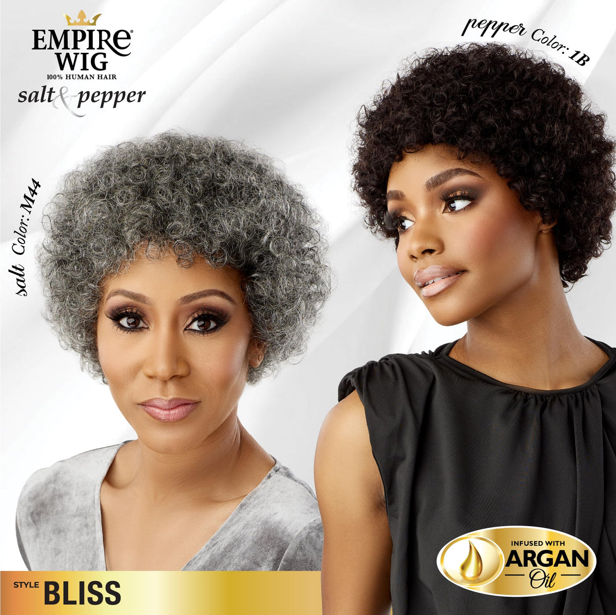 Sensationnel Empire Human Hair Wig-Salt And Pepper Bliss, 27 HONEYBLONDE