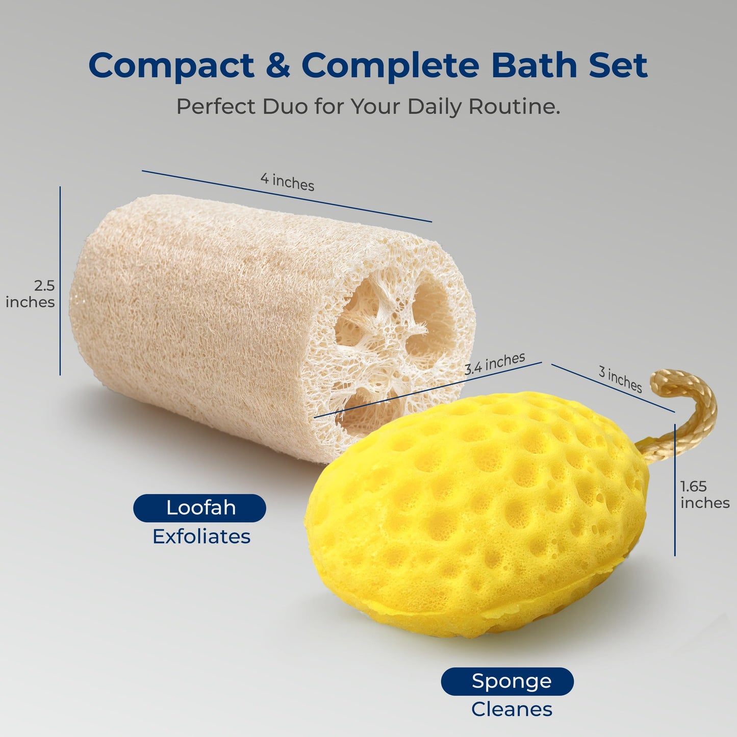 Serenelife Loofah and Sponge - Exfoliating Scrubber for Body Care in Bath Spa Shower, Remove Dead Skin, Great for Bathing and Scrubbing, Bathroom Beauty & Personal Care SereneLife