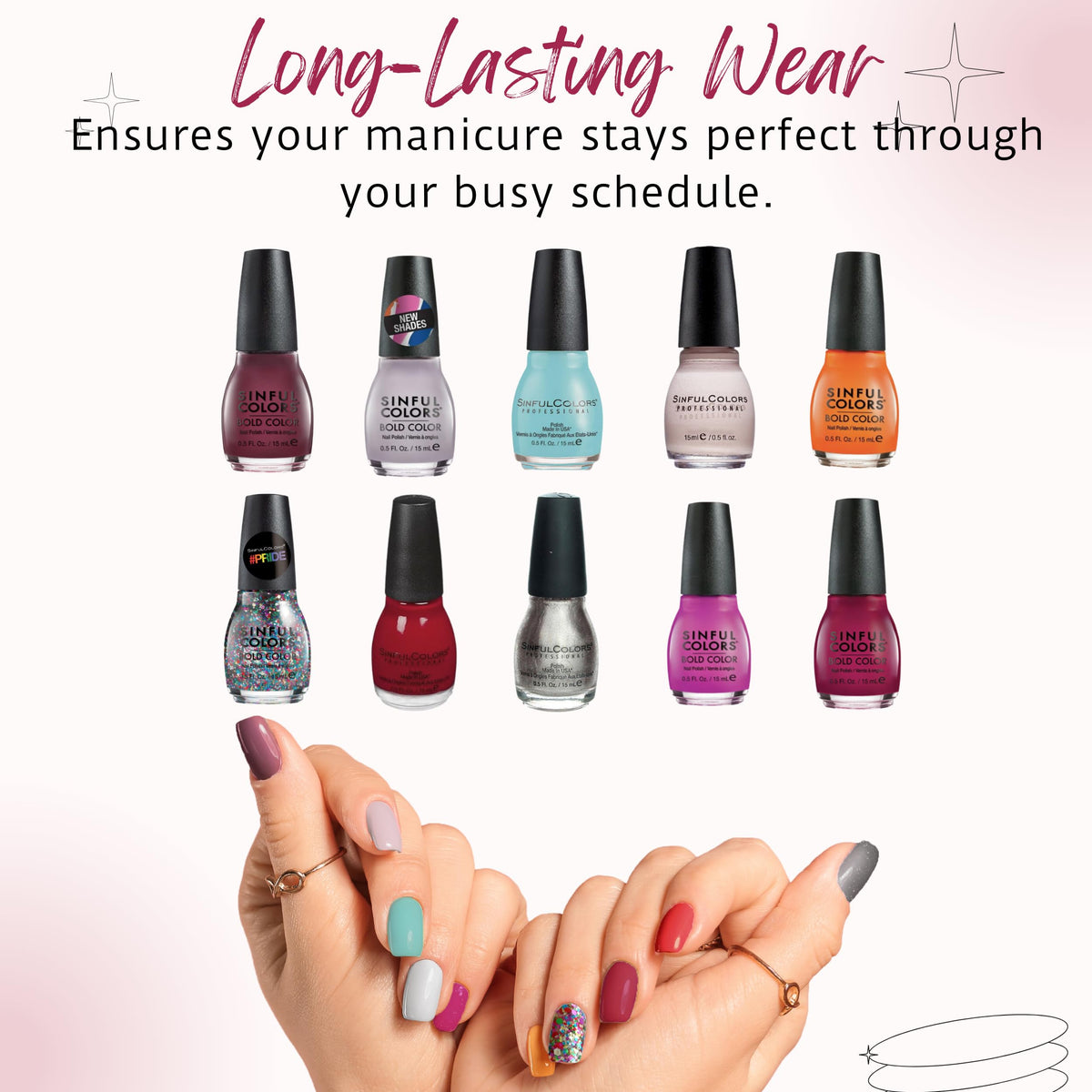 Sinful Colors Nail Polish Set 10 Piece Surprise, Plus 2 Bonus Repeat Shades Beauty & Personal Care SinfulColors