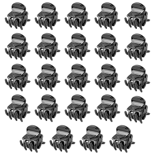 AUEAR, 24 Pack Mini Jaw Clips Plastic Hair Claw for Girls and Women Black Small Beauty & Personal Care AUEAR