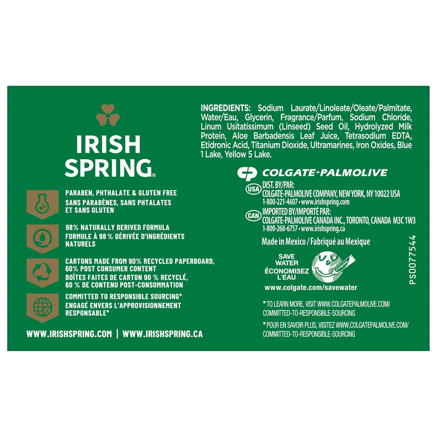 Irish Spring Aloe Vera Moisturizing Bar Soap, 44.4 Oz Beauty & Personal Care Irish Spring