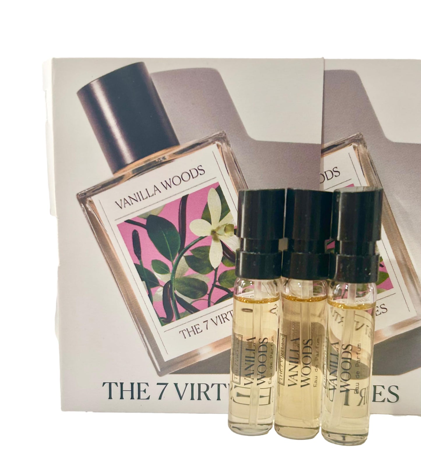 The 7 virtues VANILLA WOODS Sample Perfume Women Pour Femme EDP Spray 1.7 ml oz - set of 3 (0492) Beauty & Personal Care The 7 virtues