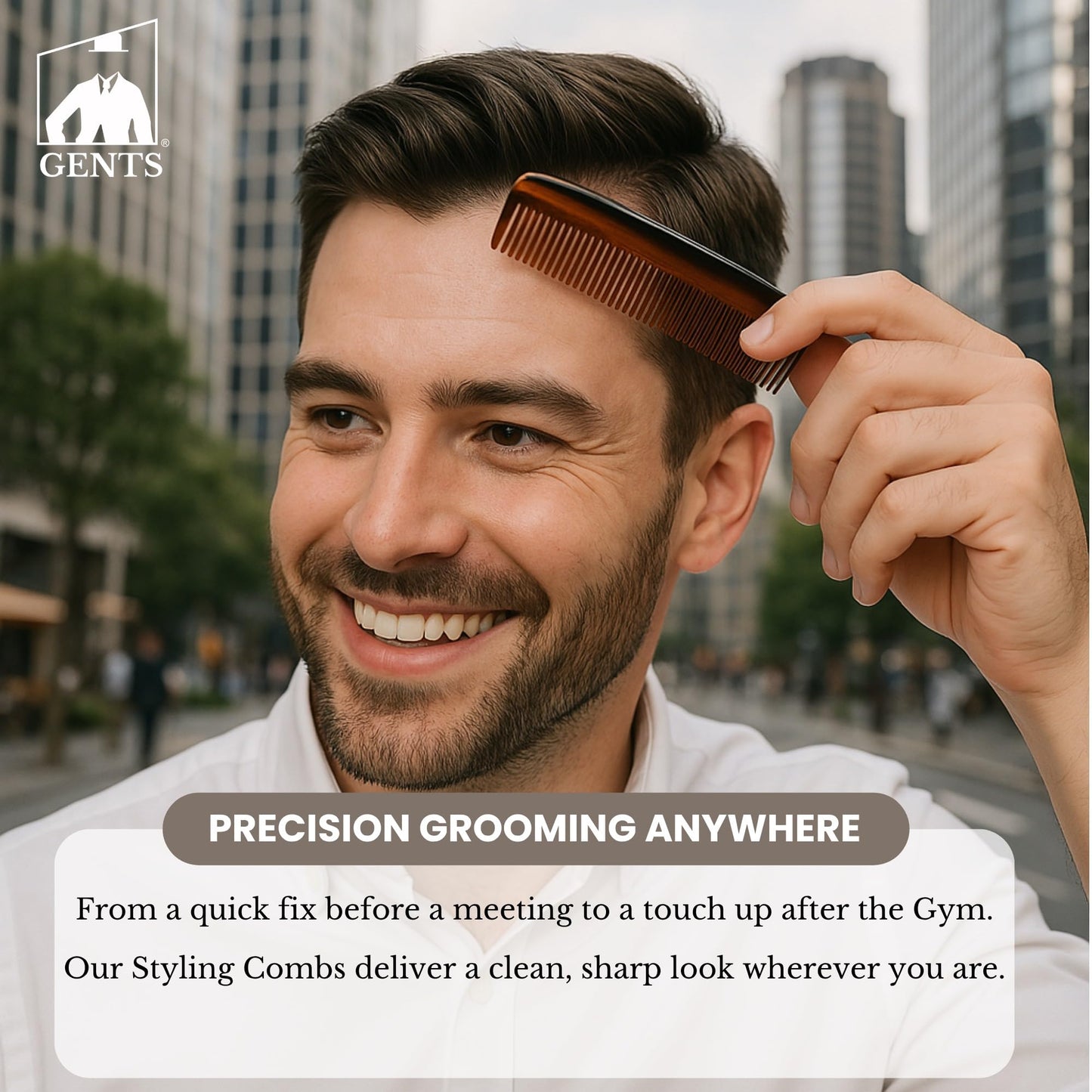 G.B.S Handmade Men and Women Comb Set- Pack of 3, Unbreakable Fine Toothed Mustache,Eyebrow Pocket Comb- Portable Pocket Size for Styling Beard & Hair Beauty and Personal Care G.B.S