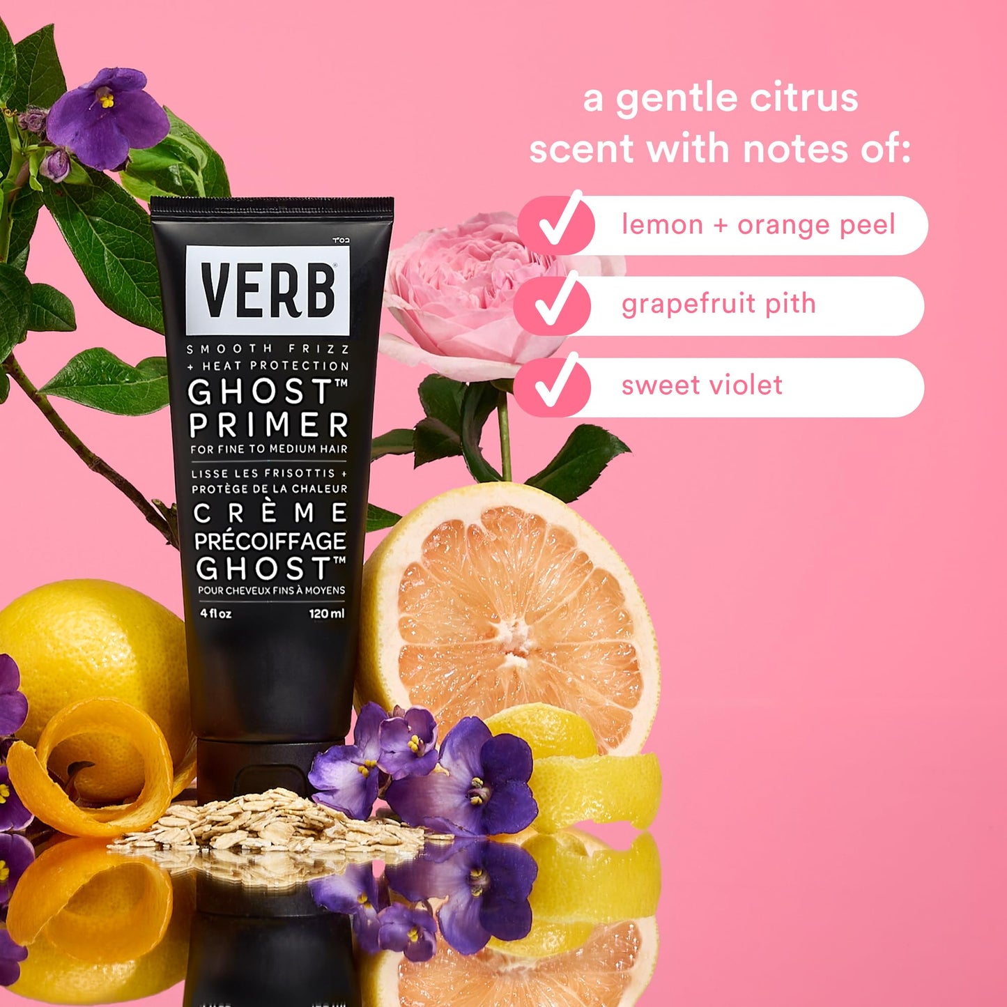 VERB Ghost Primer Heat Protectant, 4 fl oz - Infused with Moringa Oil - Frizz Control Styling Cream - Vegan, No Parabens or Harmful Sulfates Beauty & Personal Care VERB