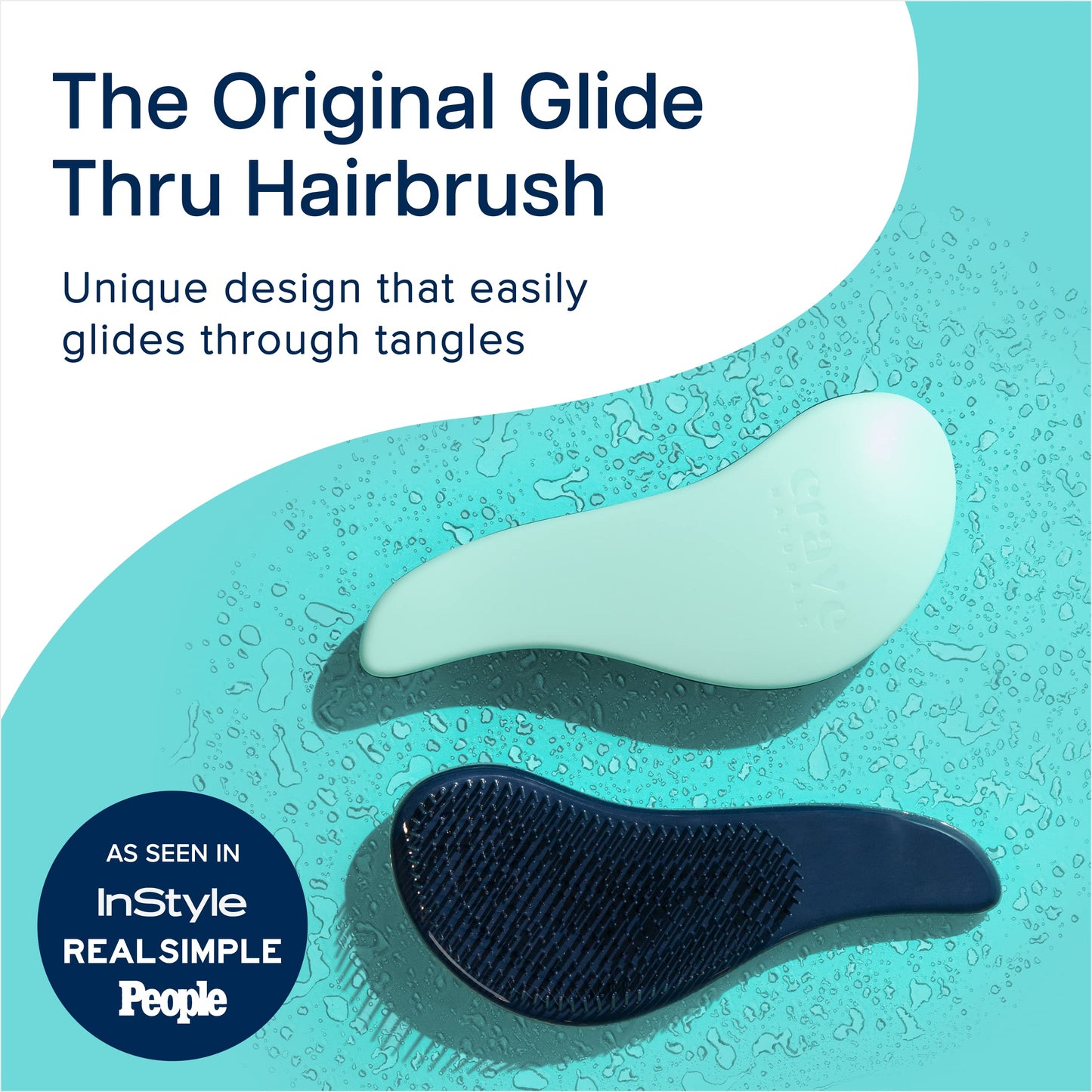 Crave Naturals Glide Thru Detangling Hairbrush That Glides Through Tangles for Wet, Dry and Damaged Hair - Gentle Detangler Styling Tool for Adults Beauty & Personal Care Crave Naturals