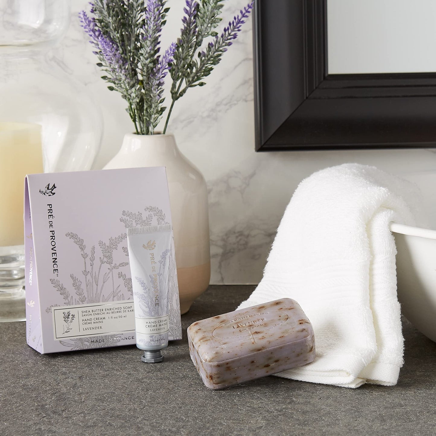 Pre de Provence Gift Set Collection 150 Gram Soap Bar & 1 fl oz Hand Cream, Lavender, (5319) Beauty & Personal Care Pre de Provence