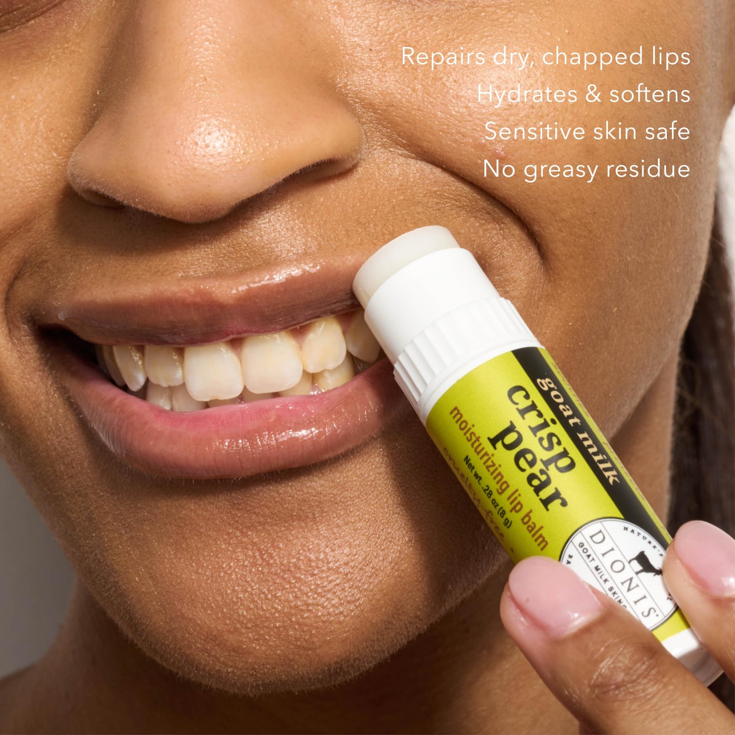 Dionis Goat Milk Jumbo Lip Balm - Moisturizing for Dry, Chapped, Lips, Conditioning with Beeswax, Shea Butter, Coconut Oil - Crisp Pear 0.28oz (Pack Beauty and Personal Care Dionis