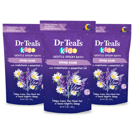Dr Teal's Kids Gentle Epsom Salt, Sleep Soak with Melatonin & Essential Oil Blend, 2 lbs (Pack of 3) Beauty and Personal Care Dr Teal's