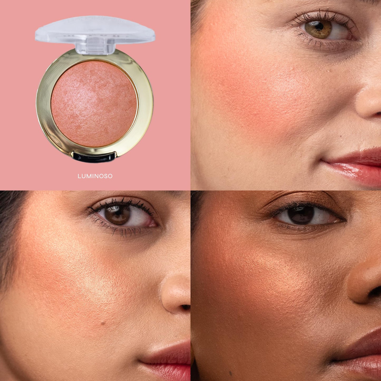 Milani Baked Blush, Updated Powder Blush for Cheeks, Cruelty Free Makeup - Shape, Contour & Highlight Face for a Shimmery or Matte Finish - Luminoso Beauty and Personal Care Milani